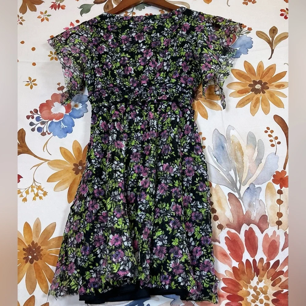 Hype Girls 8 Dark Floral Black Witchy Undead Zombie Costume Dress Spring Fall